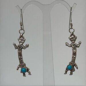 Navajo turquoise stone earrings